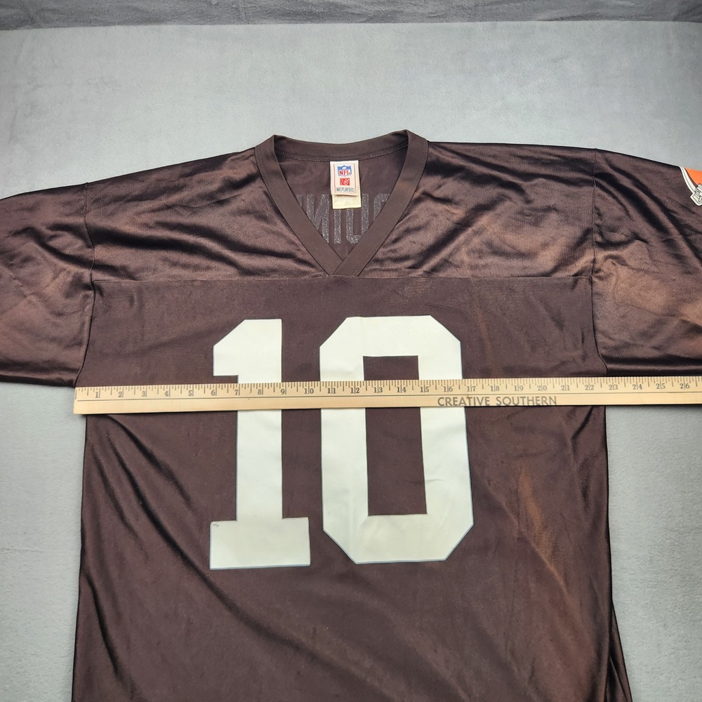 NFL Players Cleveland Browns Brady Quinn 10 Jersey‎ Mens Large Brown Football - Picture 3 of 16